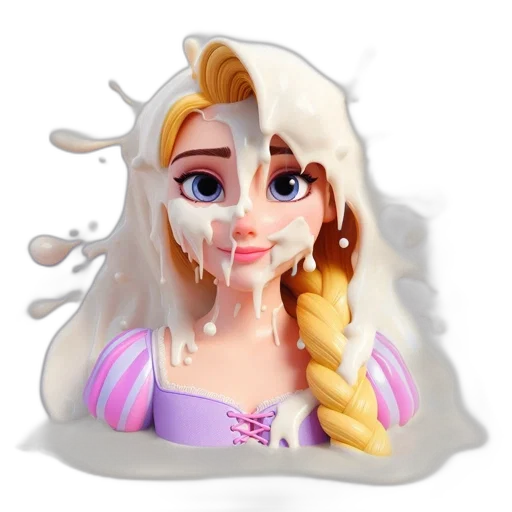 hair, face, 3d render, concept art transparent PNG cut-out
