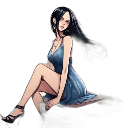 dress, staff, jewelry, fantasy art transparent PNG cut-out
