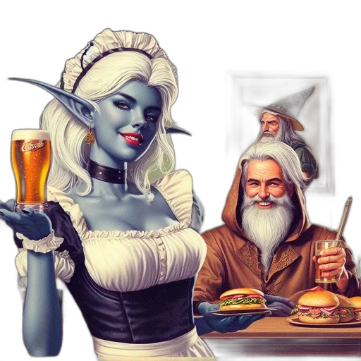 fantasy art, concept art, comic book art, pixel art transparent PNG cut-out