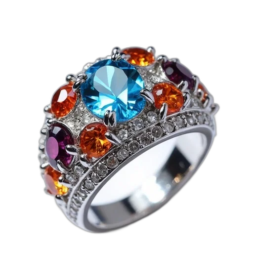 jewelry, crown, 3d render, blue transparent PNG cut-out
