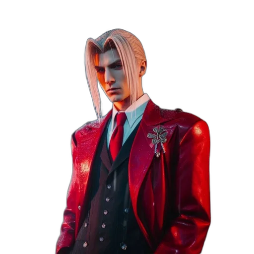 jacket, face, concept art, 3d render transparent PNG cut-out
