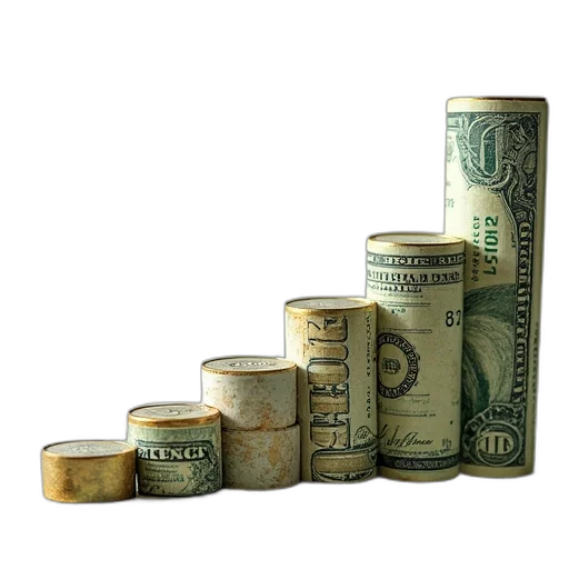 statistics, graph, number, dollars transparent PNG cut-out