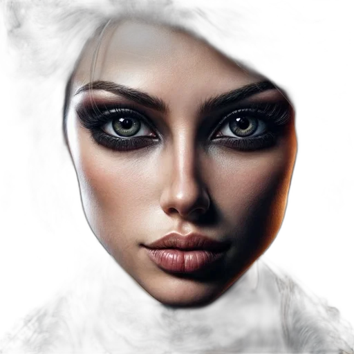 face, mask, jewelry, photorealistic transparent PNG cut-out