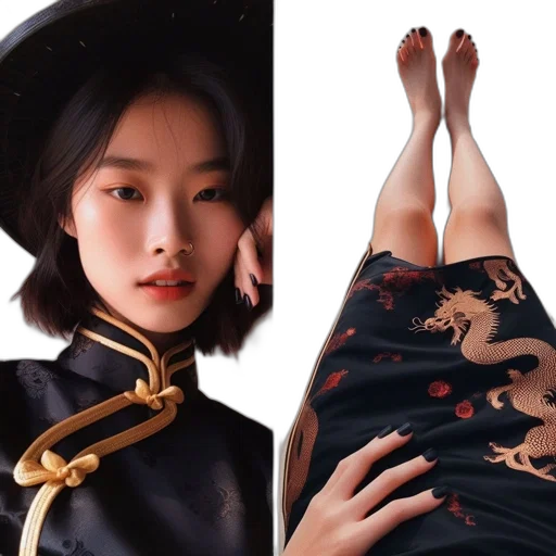 dress, photorealistic, concept art, oil painting transparent PNG cut-out