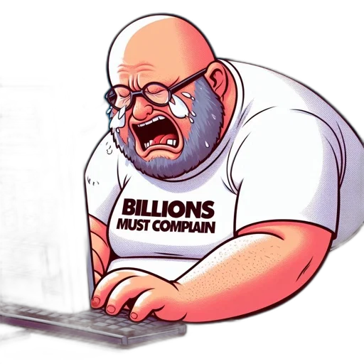 cartoon, concept art, anxious, bald transparent PNG cut-out