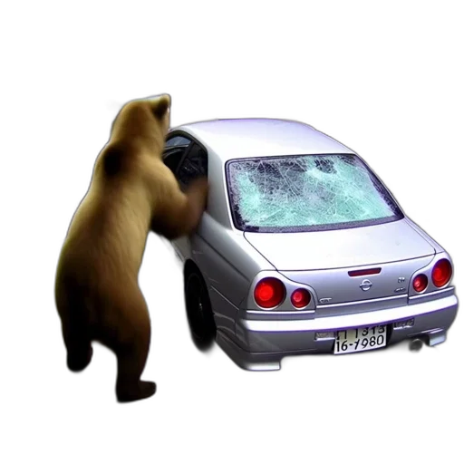 car, animal, concept art, photorealistic transparent PNG cut-out