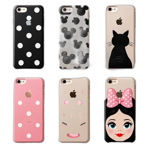 collection, six, different, iphone transparent PNG cut-out
