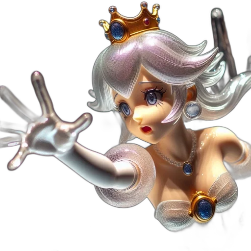 crown, jewelry, staff, 3d render transparent PNG cut-out