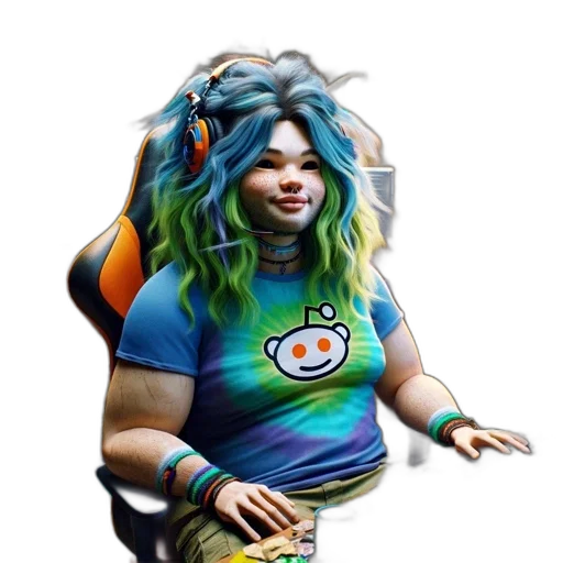 staff, hair, creature, robot transparent PNG cut-out