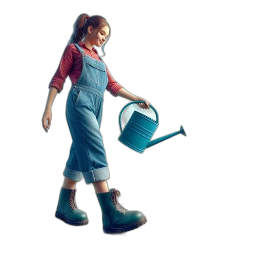 staff, robot, concept art, 3d render transparent PNG cut-out