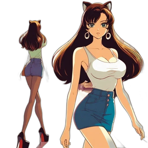 dress, anime, concept art, cartoon transparent PNG cut-out
