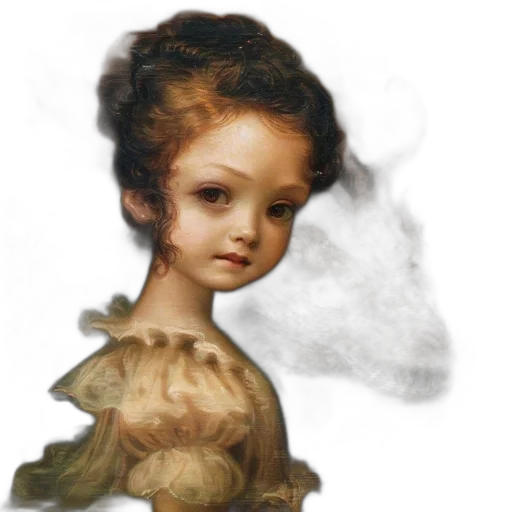 dress, face, hair, creature transparent PNG cut-out