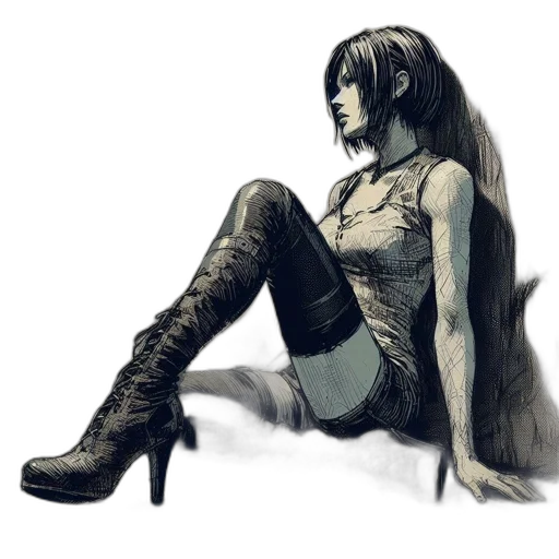 shoes, dress, concept art, comic book art transparent PNG cut-out
