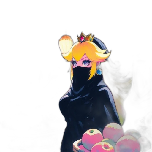 mask, crown, staff, dress transparent PNG cut-out