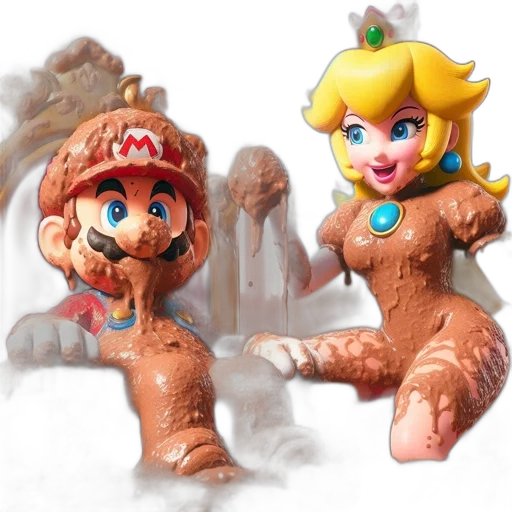 concept art, 3d render, snow, mario transparent PNG cut-out