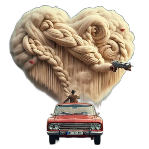 car, concept art, surreal, image transparent PNG cut-out