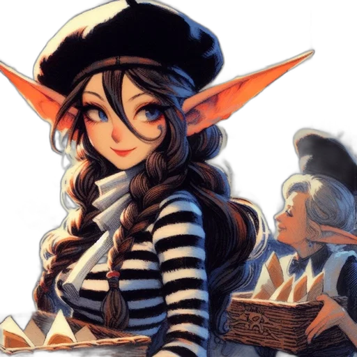 hat, staff, fantasy art, concept art transparent PNG cut-out