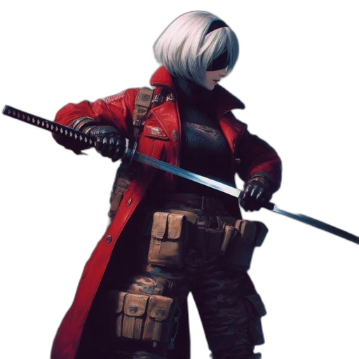 weapon, staff, sword, jacket transparent PNG cut-out