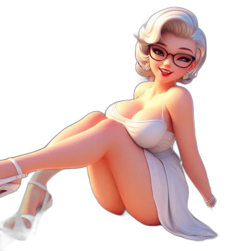 dress, concept art, 3d render, cartoon transparent PNG cut-out