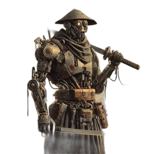 robot, staff, weapon, mask transparent PNG cut-out