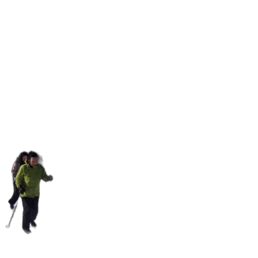 jacket, umbrella, creature, staff transparent PNG cut-out