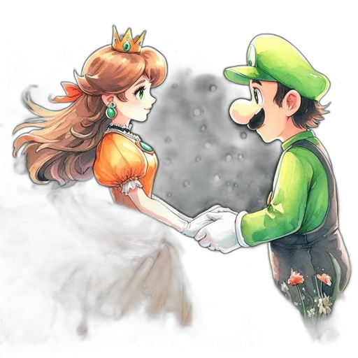crown, dress, watercolor, concept art transparent PNG cut-out
