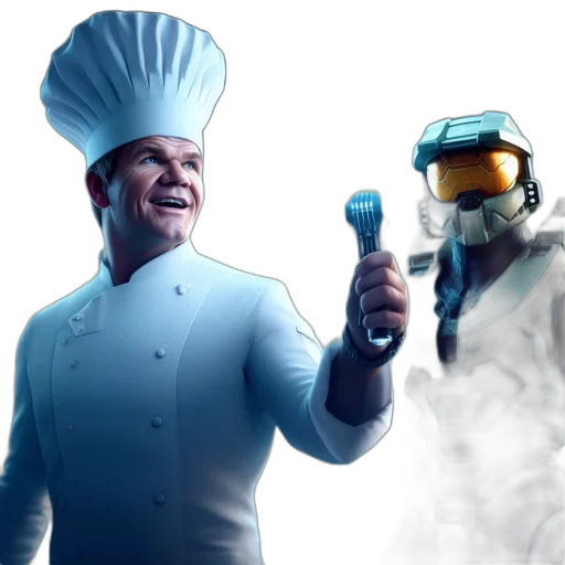 staff, food, concept art, 3d render transparent PNG cut-out