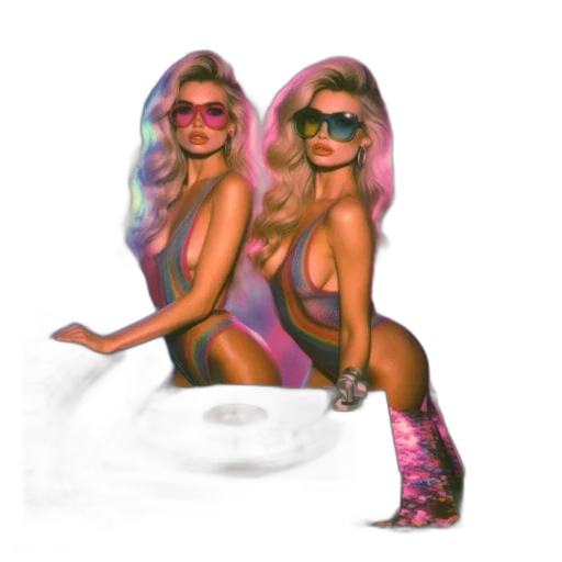vaporwave, concept art, pixel art, cartoon transparent PNG cut-out
