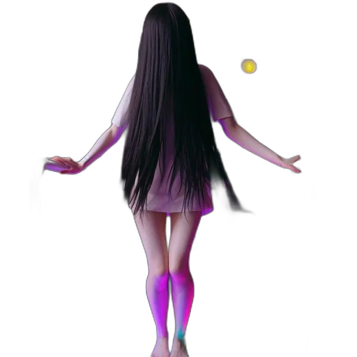 dress, hair, robot, creature transparent PNG cut-out