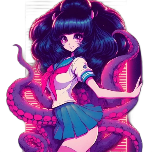 creature, hair, dragon, dress transparent PNG cut-out