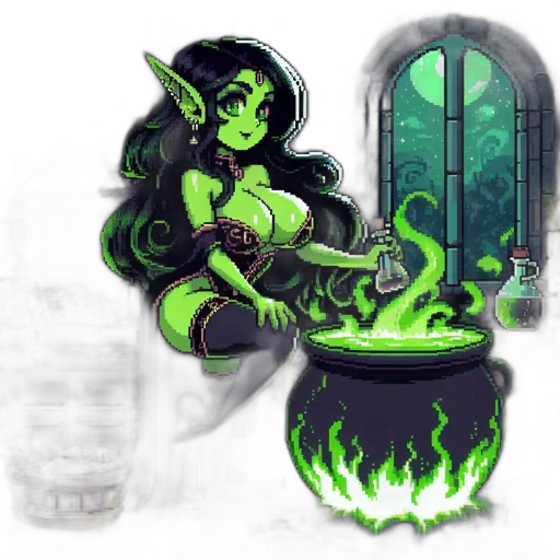 fantasy art, concept art, pixel art, comic book art transparent PNG cut-out