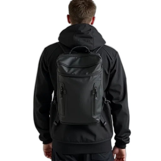 jacket, cyberpunk, person, standing transparent PNG cut-out