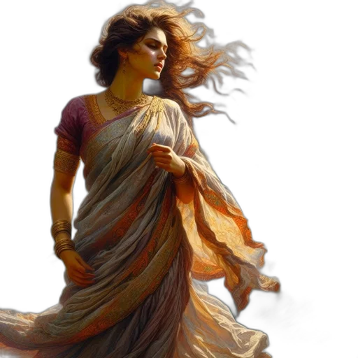dress, oil painting, photorealistic, fantasy art transparent PNG cut-out