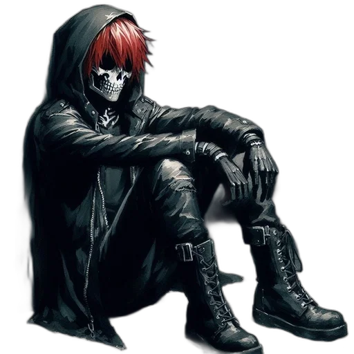 mask, jacket, face, concept art transparent PNG cut-out