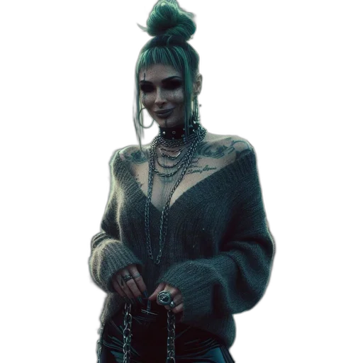 jacket, hair, crown, jewelry transparent PNG cut-out
