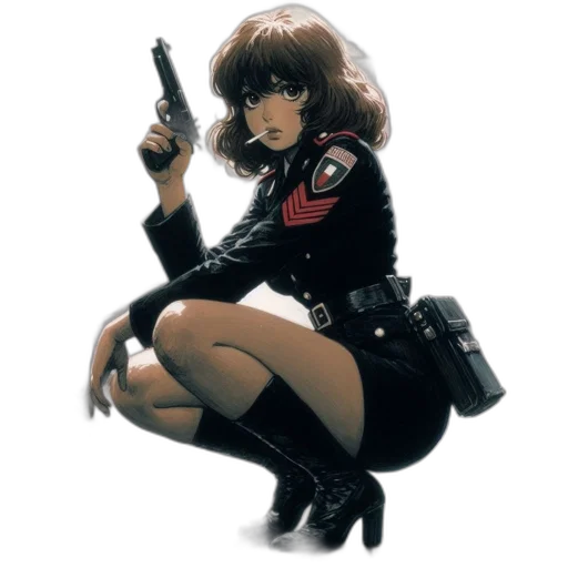weapon, jacket, concept art, comic book art transparent PNG cut-out