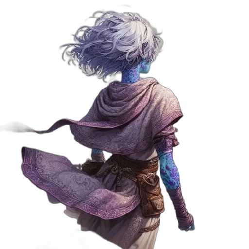 dress, sword, dragon, staff transparent PNG cut-out