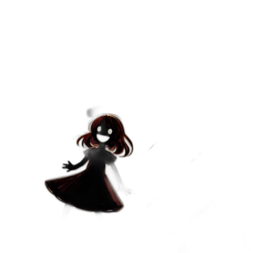 dress, staff, creature, hair transparent PNG cut-out