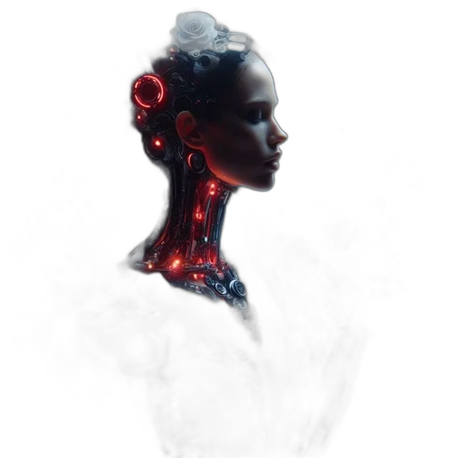 robot, face, mask, crown transparent PNG cut-out