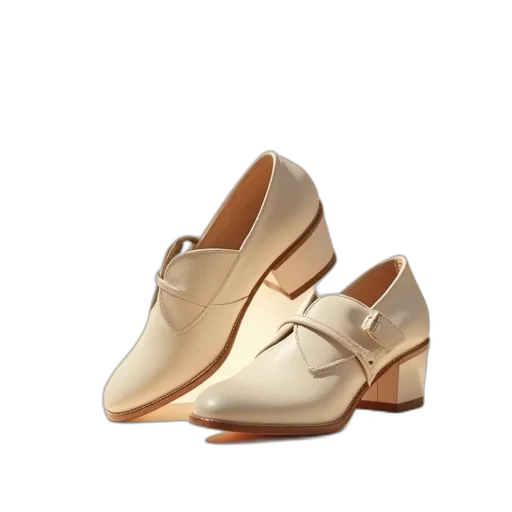 shoes, colloni, shoe, cream transparent PNG cut-out