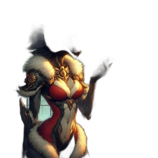 dragon, mask, dress, staff transparent PNG cut-out