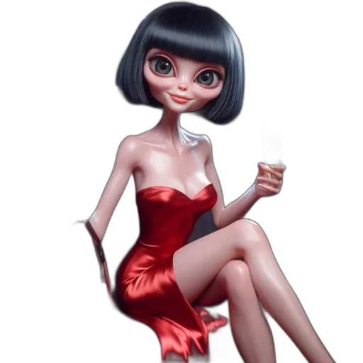 dress, jewelry, robot, staff transparent PNG cut-out