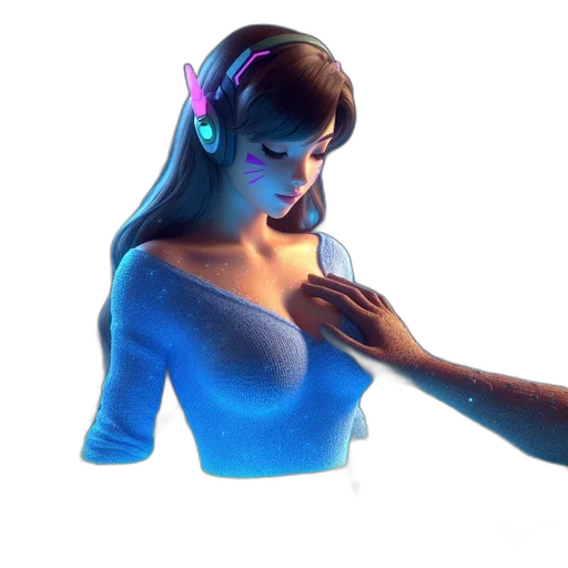 robot, concept art, 3d render, cyberpunk transparent PNG cut-out