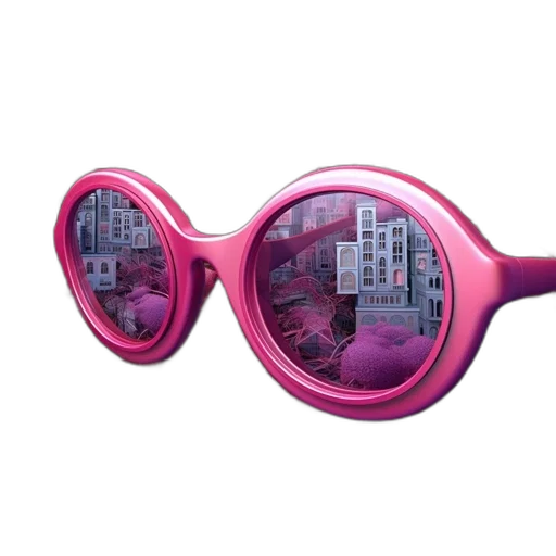 3d render, imaginative, cityscape, depicted transparent PNG cut-out
