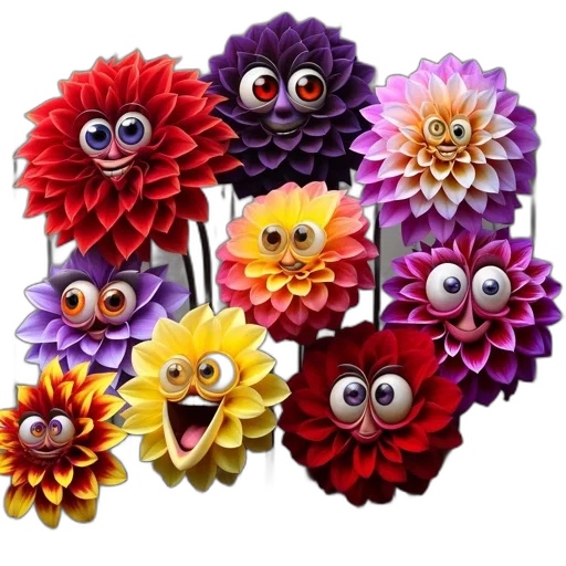 jewelry, flower, 3d render, group transparent PNG cut-out