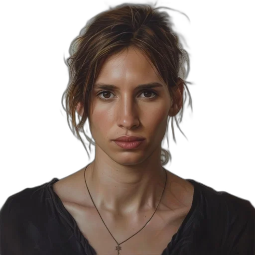 face, jewelry, staff, hair transparent PNG cut-out