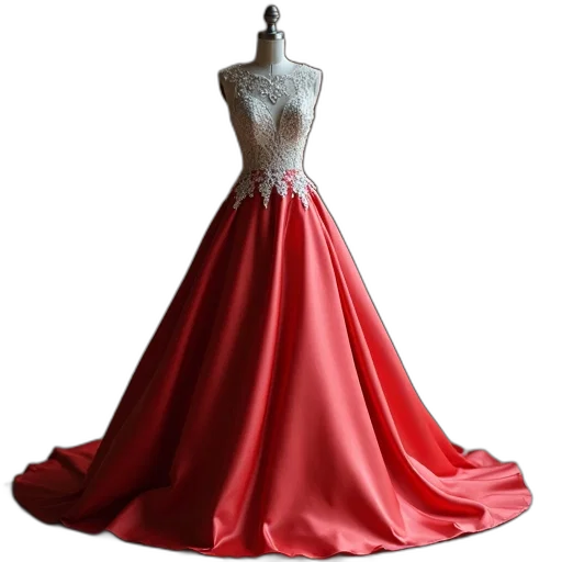 dress, jewelry, crown, 3d render transparent PNG cut-out