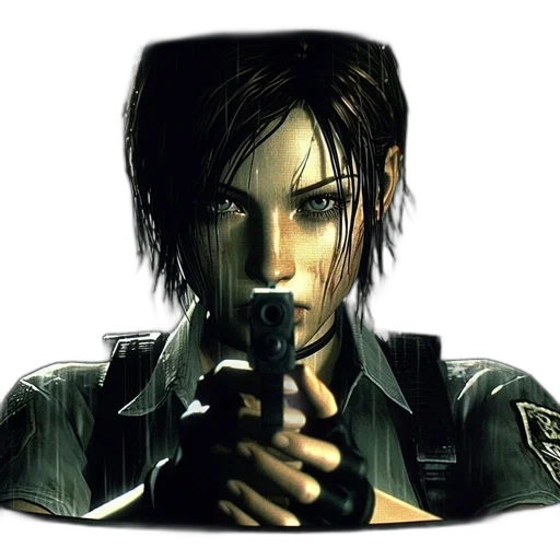 weapon, face, jacket, concept art transparent PNG cut-out