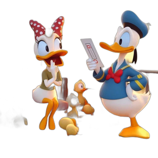 3d render, concept art, cartoon, donald transparent PNG cut-out