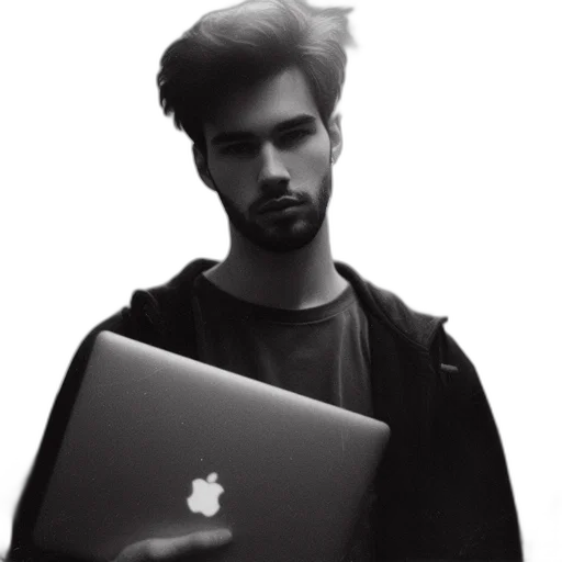 jacket, hair, photorealistic, cyberpunk transparent PNG cut-out